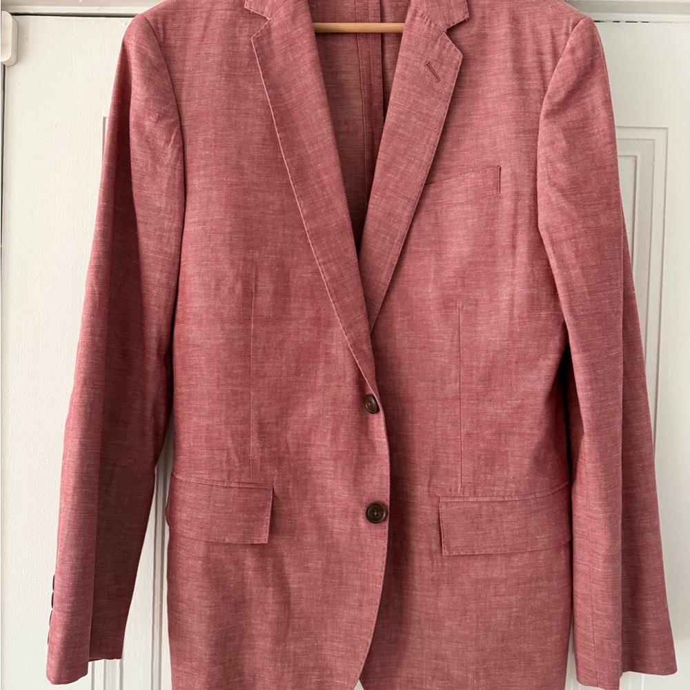 J.Crew pink salmon Ludlow cotton blazer 38S slim summer